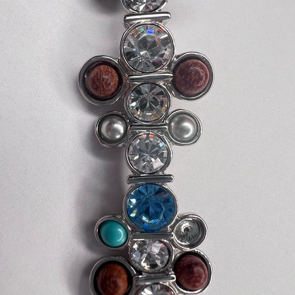 Givenchy Vintage 1990s Multi Faux Gem, Rhinestone and Perl bracelet - Picture 6 of 8